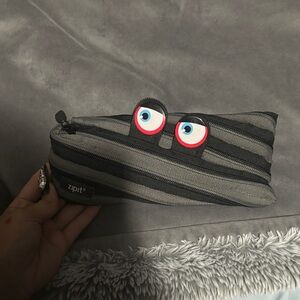 Zipit Gray and Black Monster Kids Pencil Case